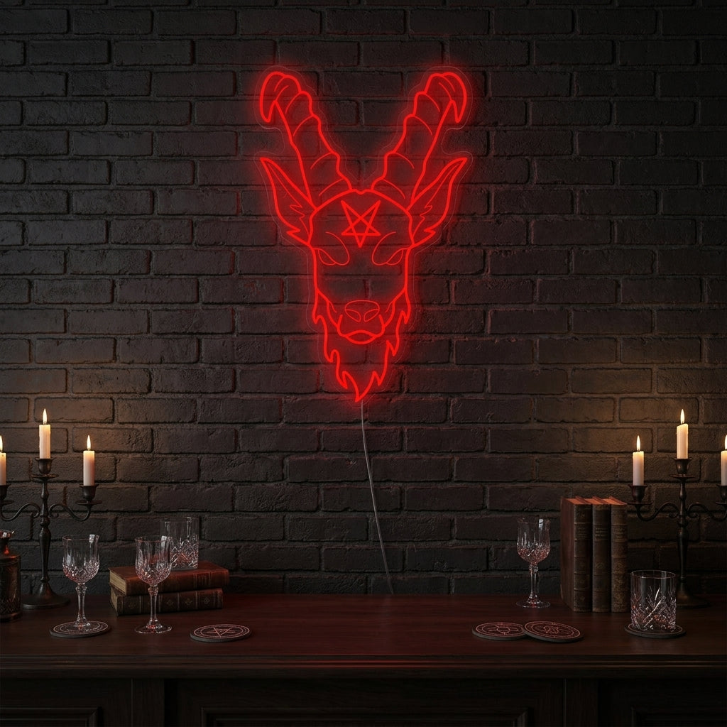 "Baphomet gothique" Enseigne néon