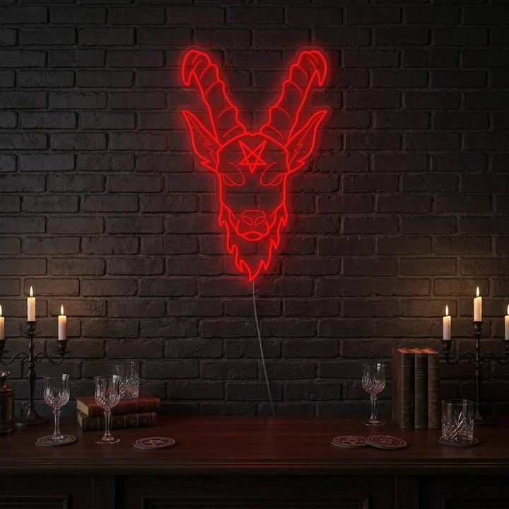 "Baphomet gothique" Enseigne néon
