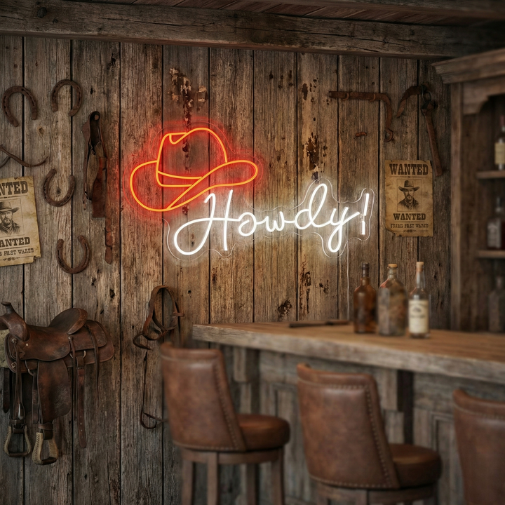 "Howdy" Enseigne néon