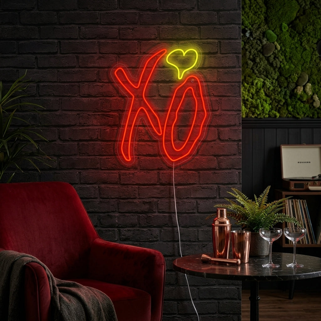 "XO" Enseigne néon