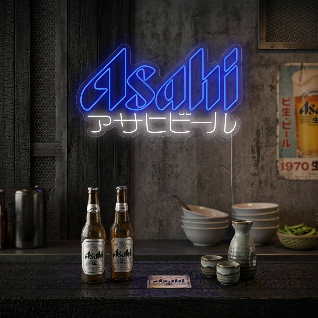 "Logo de la bière japonaise" Enseigne néon