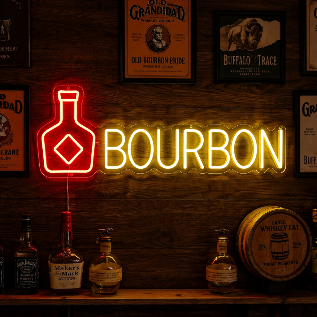 "Bourbon" Enseigne néon