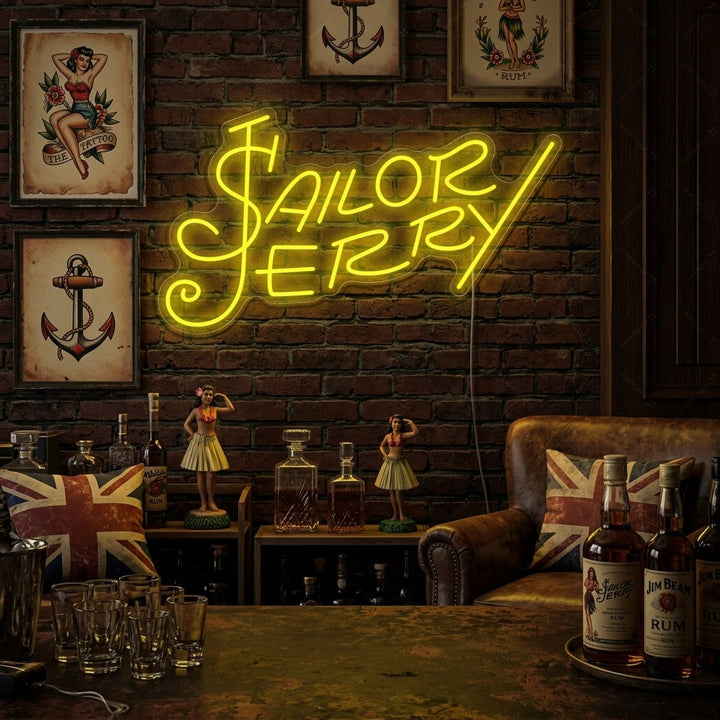 "Sailor Jerry Rum" Enseigne néon