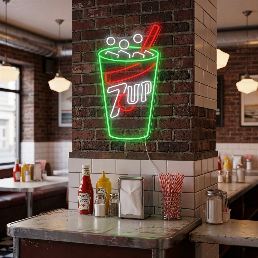 "Logo des boissons gazeuses" Enseigne néon