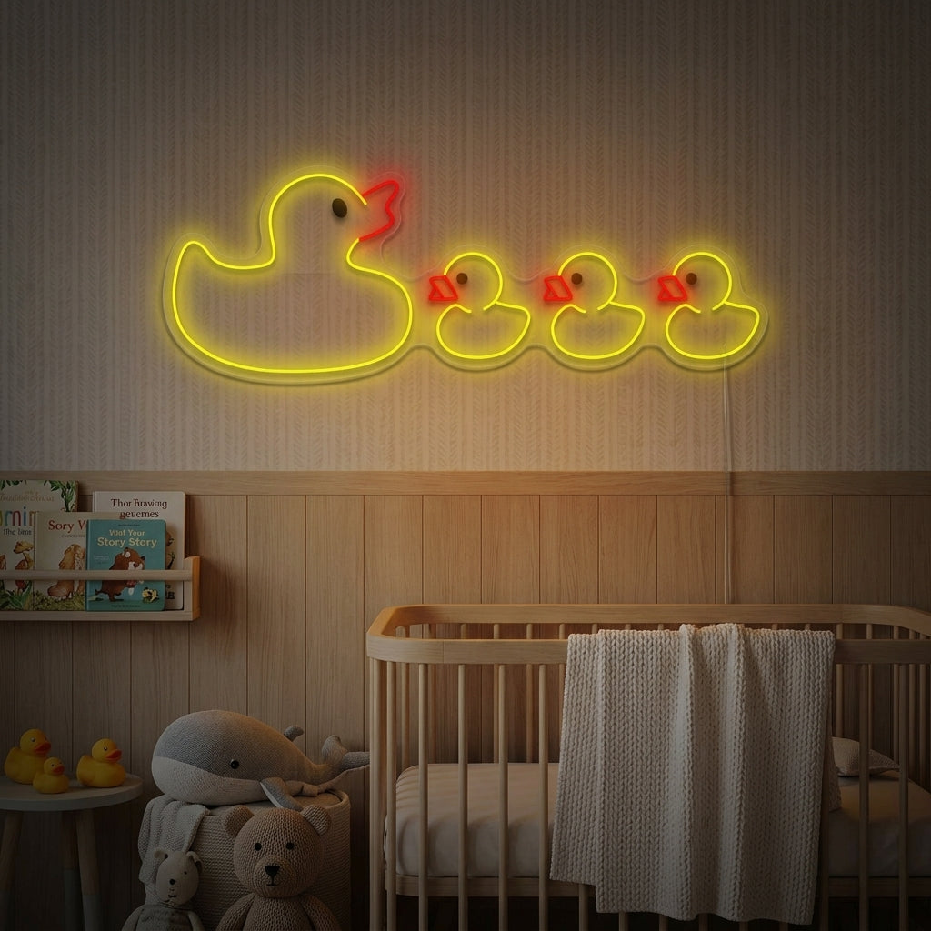 "Famille canard" Enseigne néon