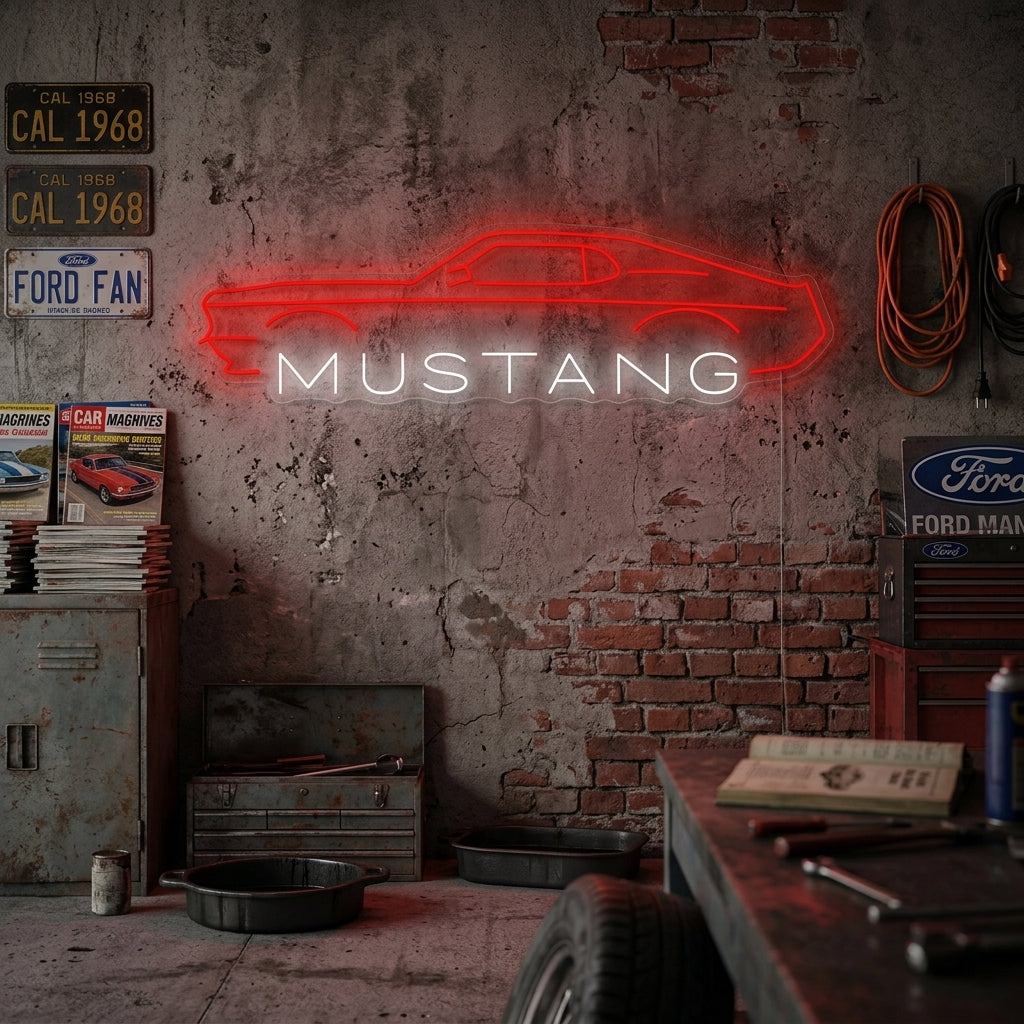 "Mustang Car" Enseigne néon
