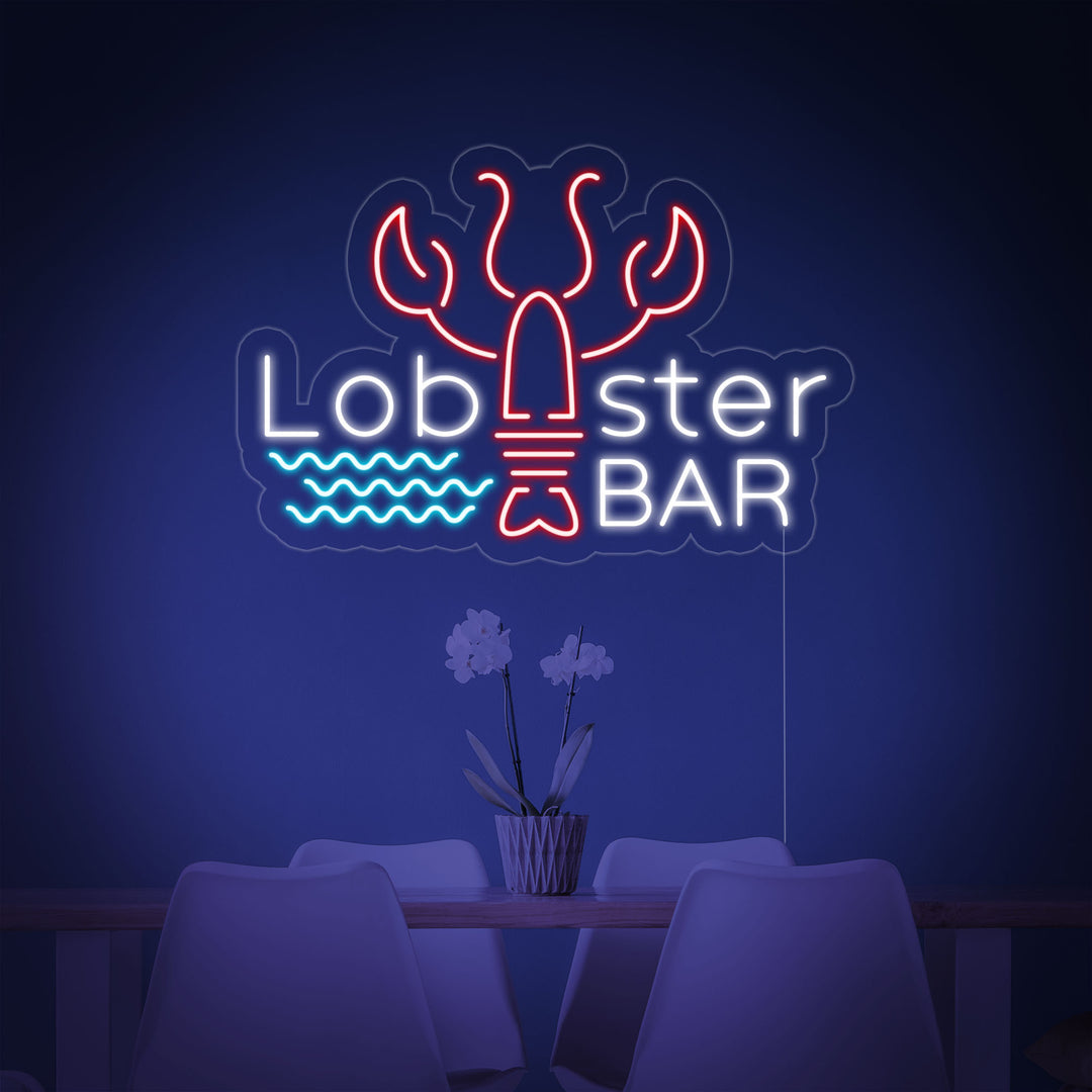 "Lobster Bar" Enseigne Lumineuse en Néon