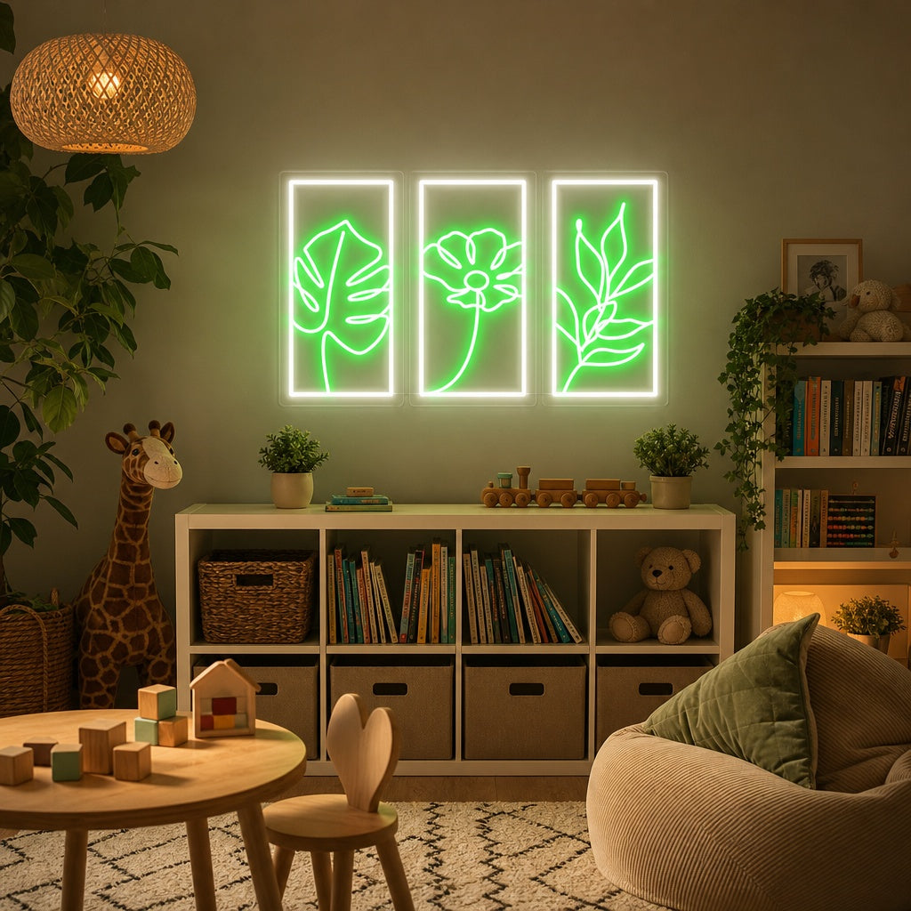 "Fleur 3D" Enseigne Lumineuse en Néon