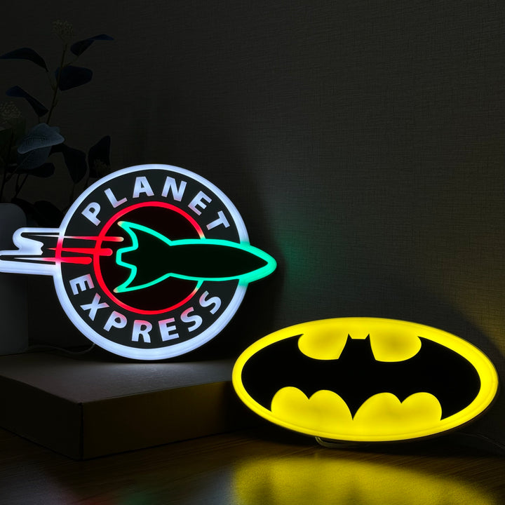 "Bat Logo Art, personnage de film" Neon Like