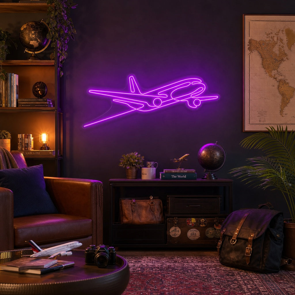 "Avion" Enseigne Lumineuse en Néon