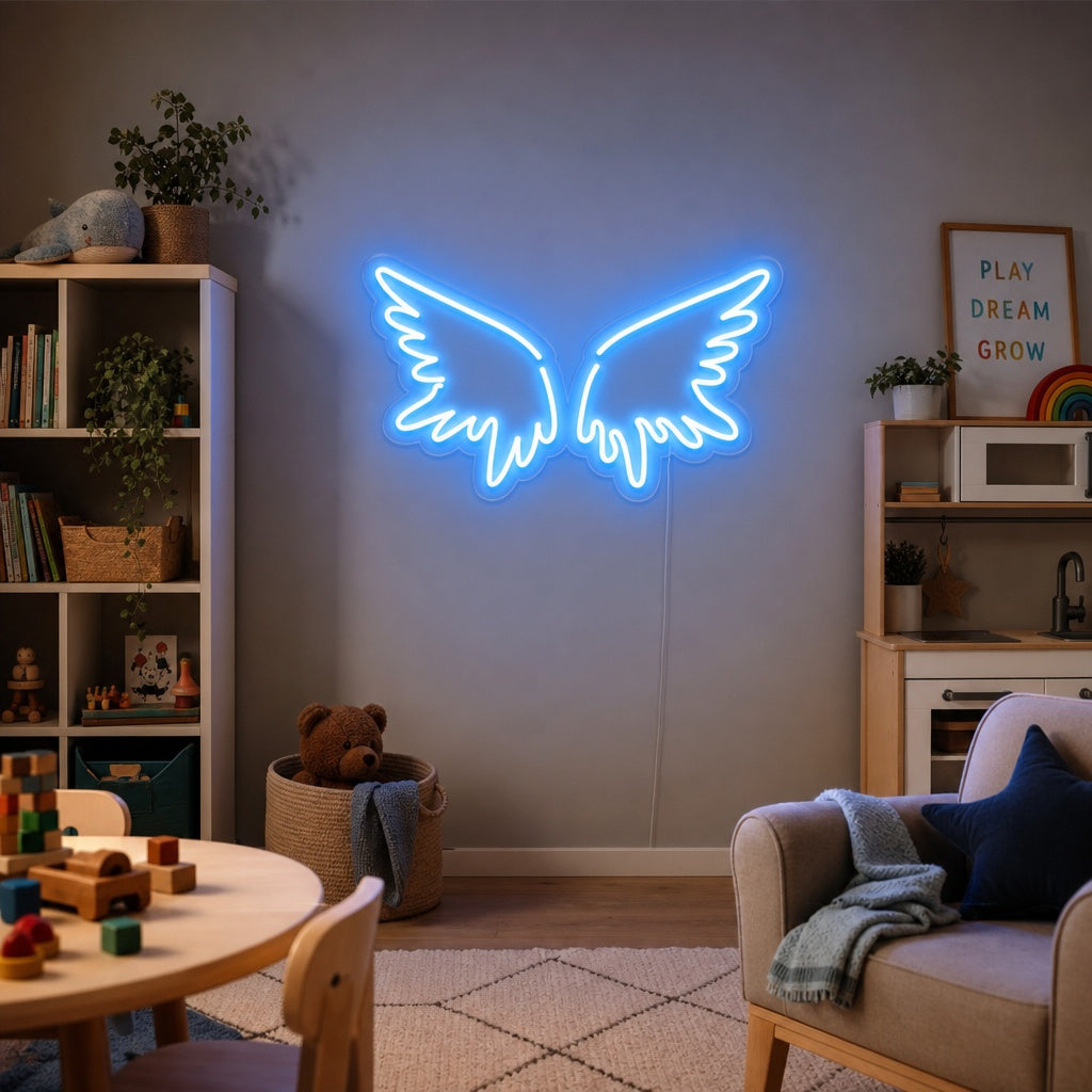 "Les Ailes D'Ange" Enseigne Lumineuse en Néon