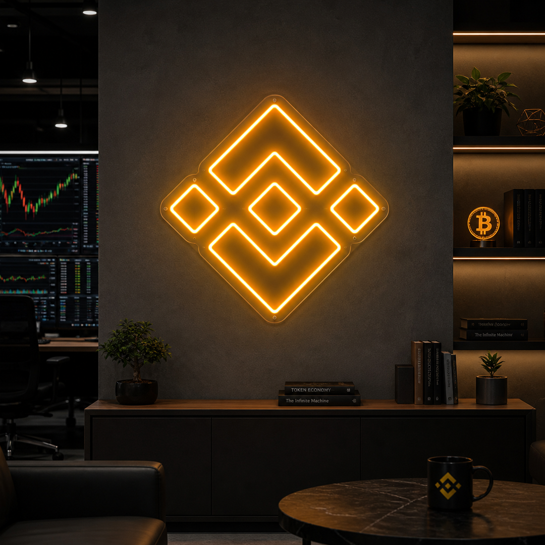 "Pièce Binance BNB" Enseigne Lumineuse en Néon