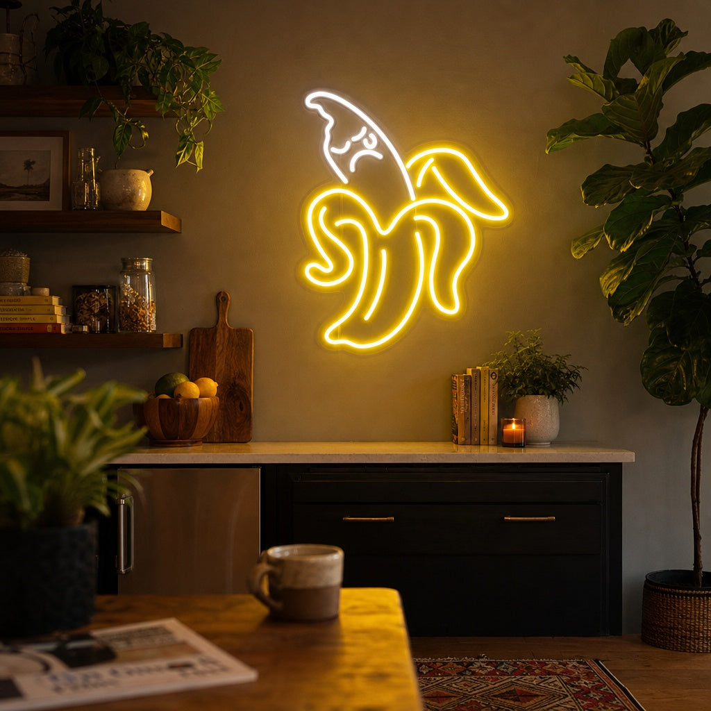 "Banane, Fruit" Enseigne Lumineuse en Néon