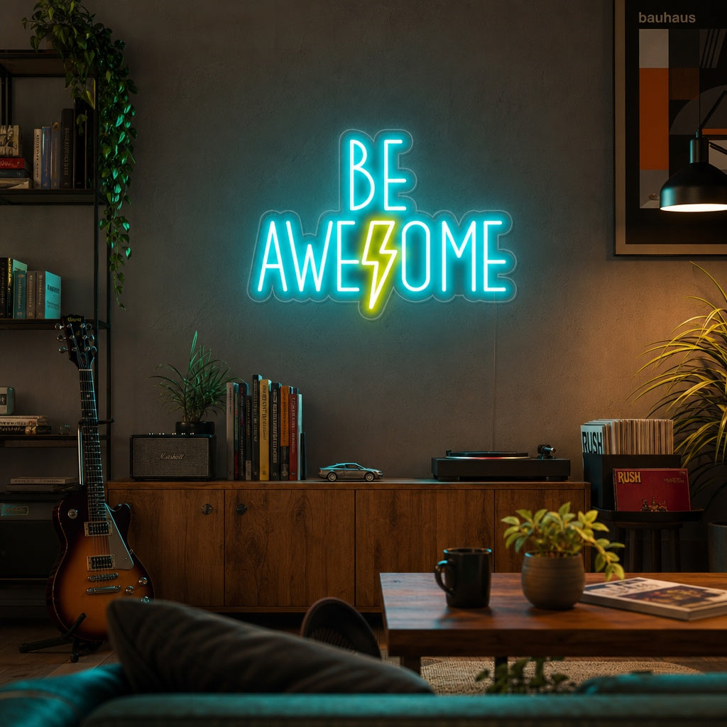 "Be Awesome" Enseigne Lumineuse en Néon