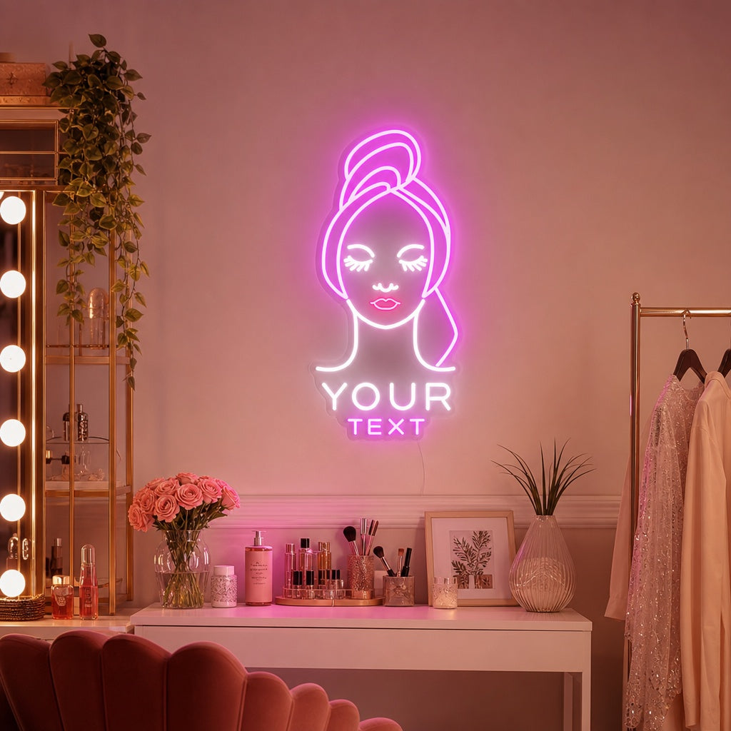 "Centre De Beauté Personnaliser Votre Texte" Enseigne Lumineuse en Néon