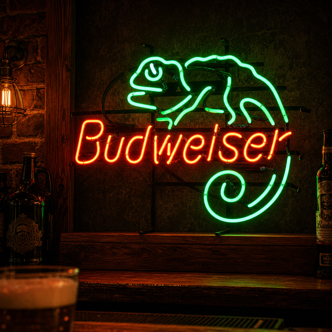 Budweiser Louie Lizard Enseigne Lumineuse en Néon