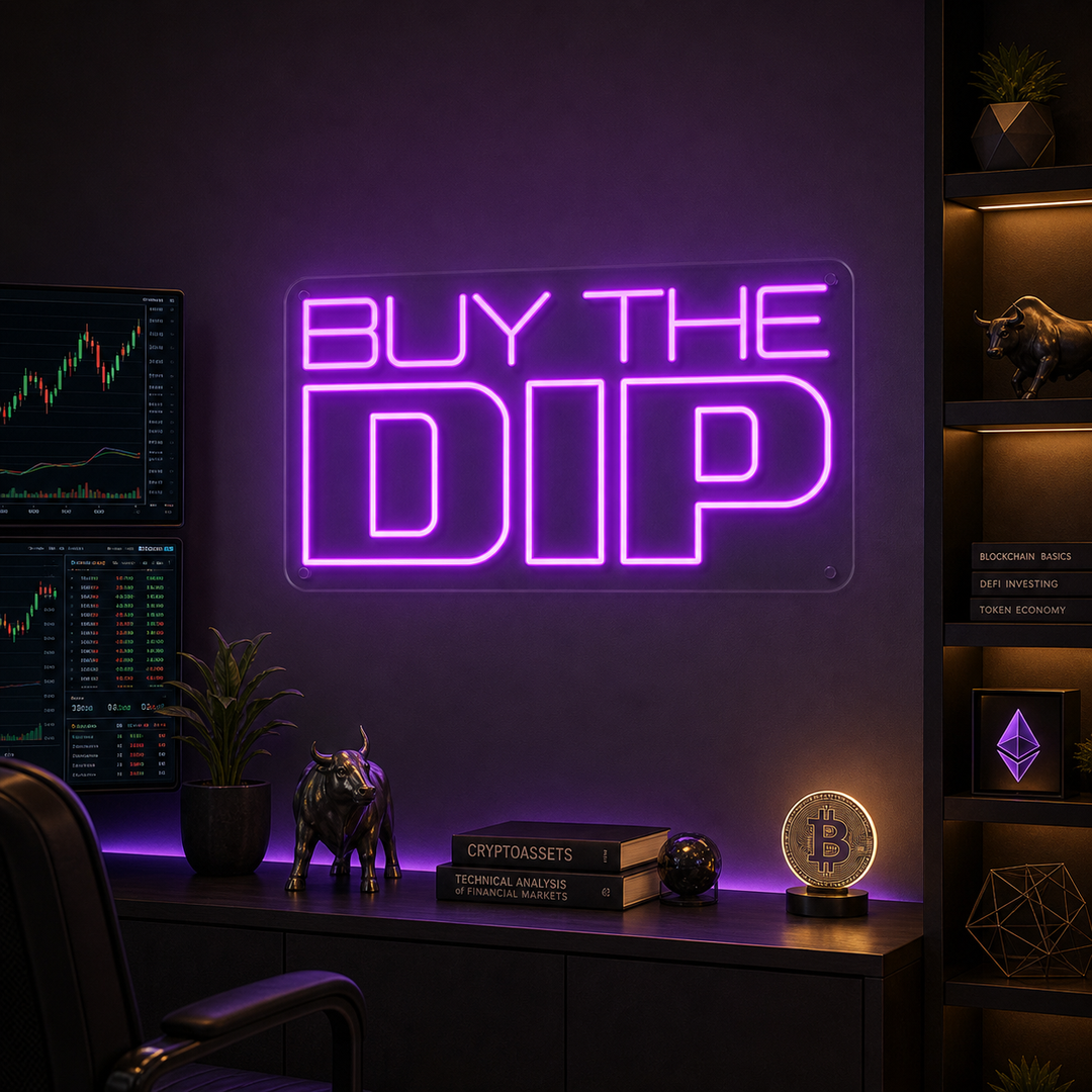 "Buy the Dip" Lumineuse en Néon