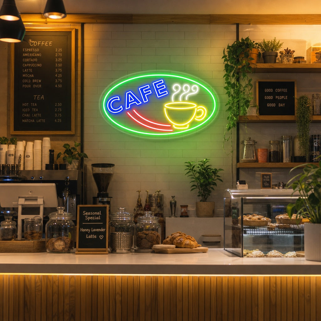 "cooffee, tasse à café" Lumineuse en Néon