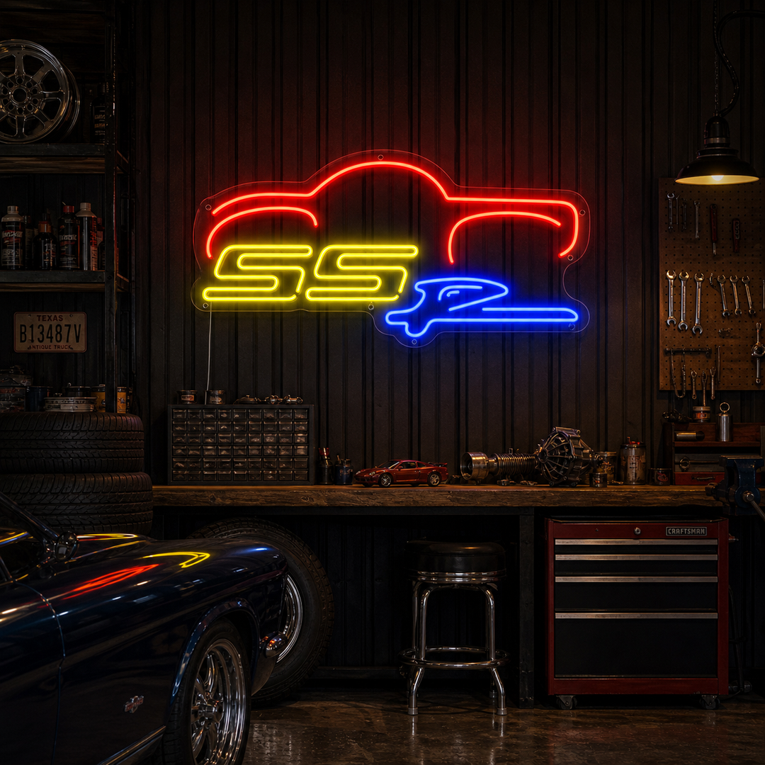 "Voiture SSR" Enseigne Lumineuse en Néon