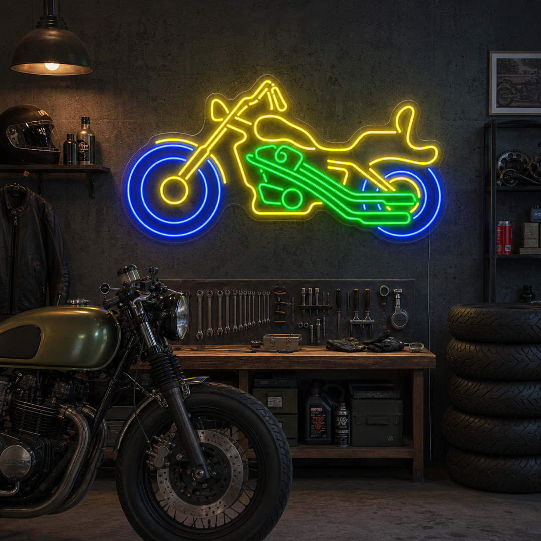 "Cozyle Moto Moto" Enseigne Lumineuse en Néon