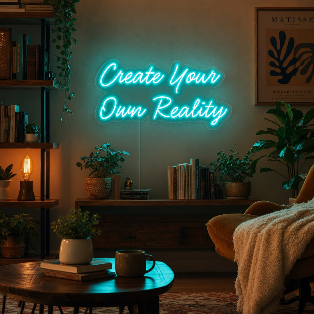 "Create Your Own Reality" Enseigne Lumineuse en Néon