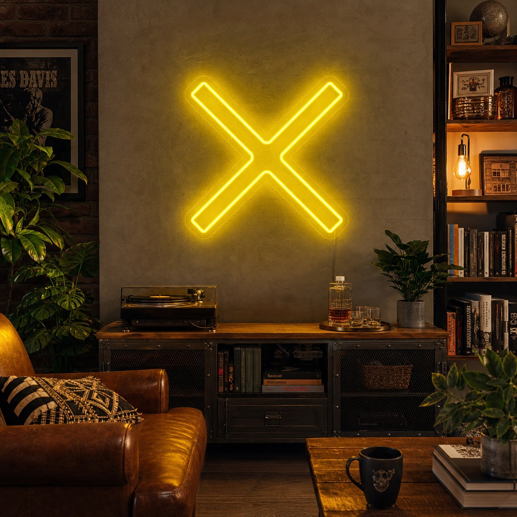 "Croix De Saint-André" Enseigne Lumineuse en Néon