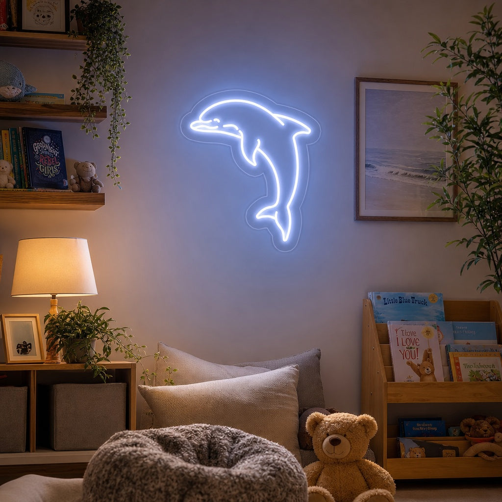 "Dauphin mignon" Lumineuse en Néon