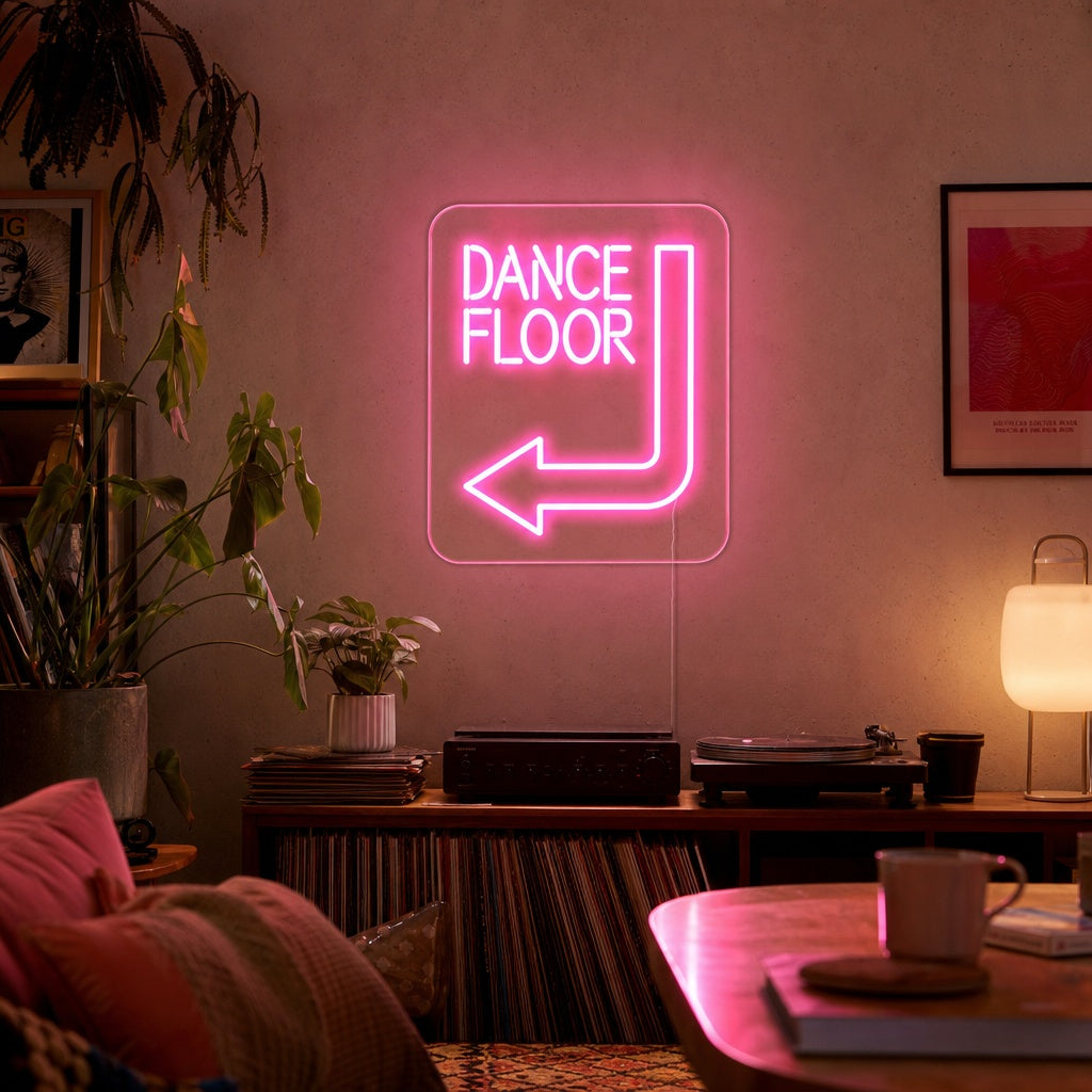 "Dance Floor" Enseigne Lumineuse en Néon