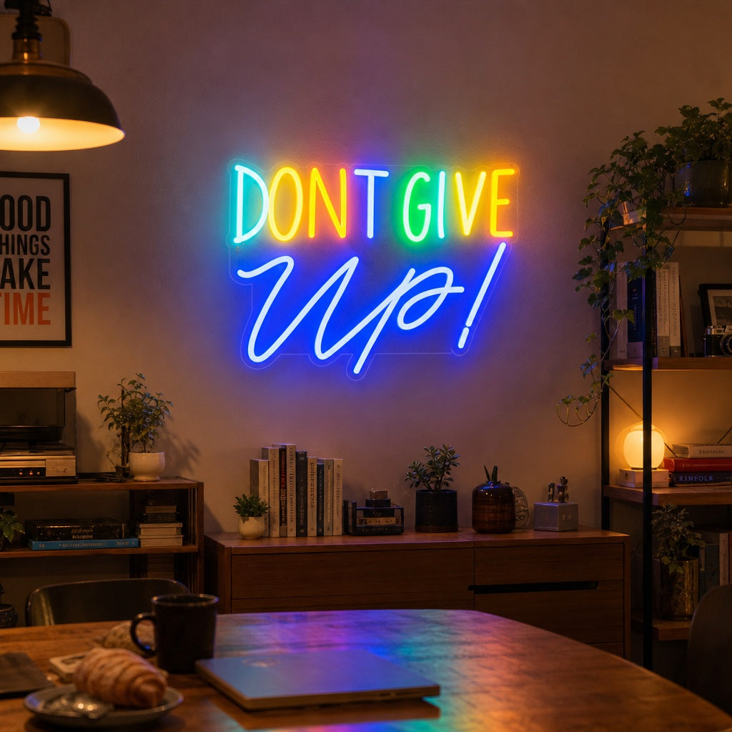 "Dont Give Up" Enseigne Lumineuse en Néon