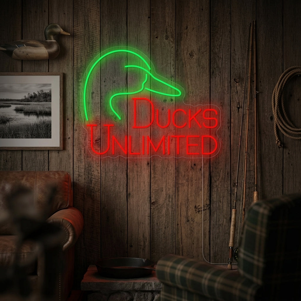 "Ducks Unlimited" Enseigne néon