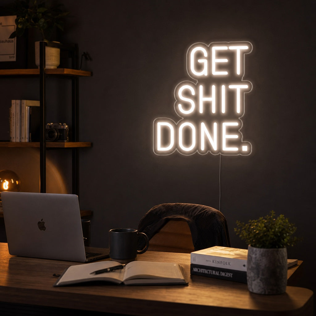 "Get Shit Done" Enseigne Lumineuse en Néon