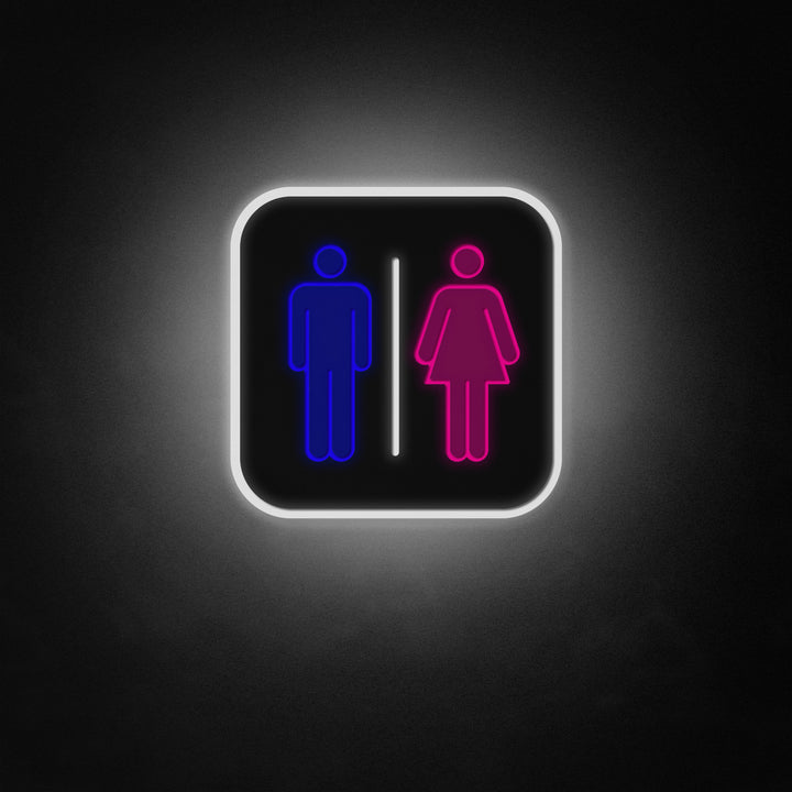 "Logo des toilettes des filles et garçons, décoration de toilette" Neon Like