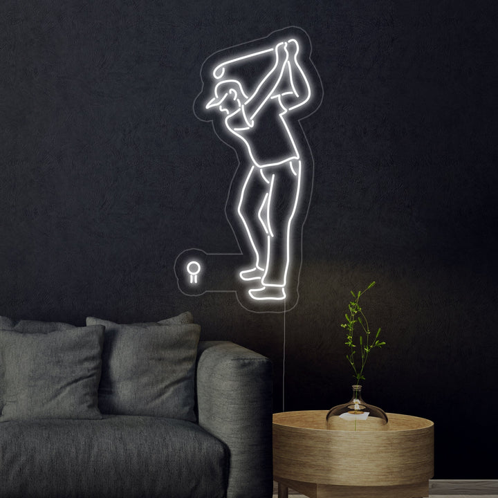 "Joueur De Golf" Enseigne Lumineuse en Néon