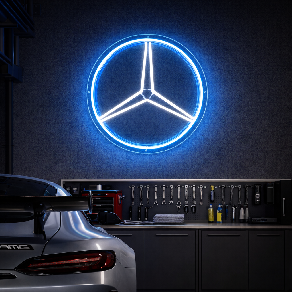 Enseigne néon étoile automobile de style luxe