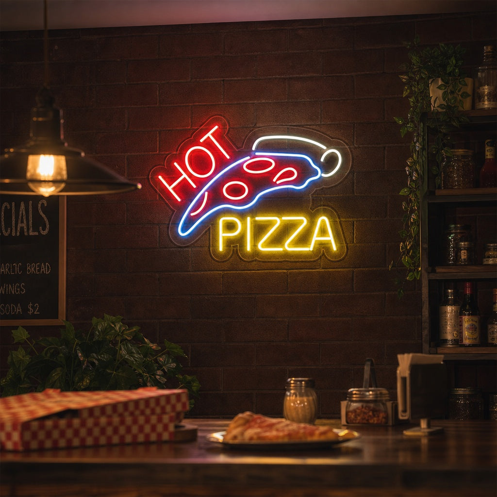 "Hot Pizza" Enseigne Lumineuse en Néon