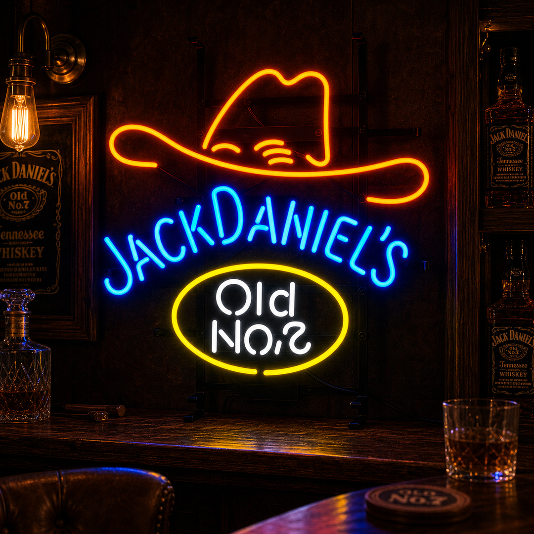 Jack Daniels Old Whiskey Enseigne Lumineuse en Néon