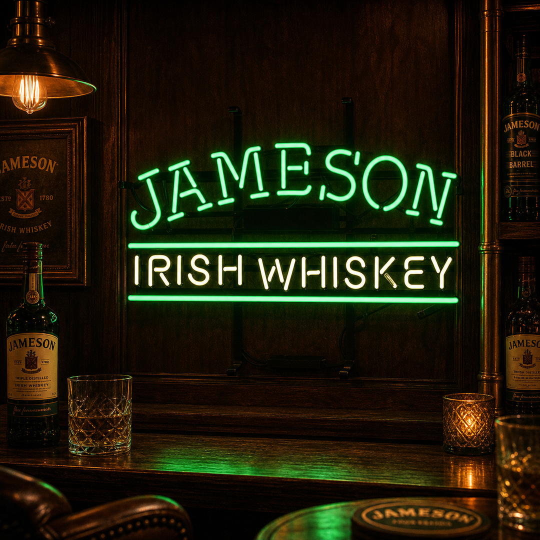 Jameson Irish Whiskey Enseigne Lumineuse en Néon
