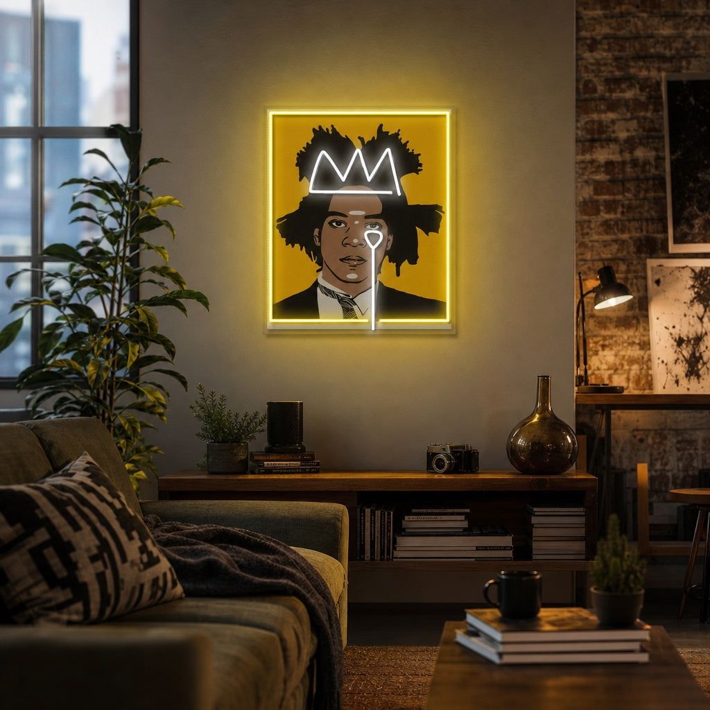 "Jean, artiste" Enseigne néon LED imprimée UV
