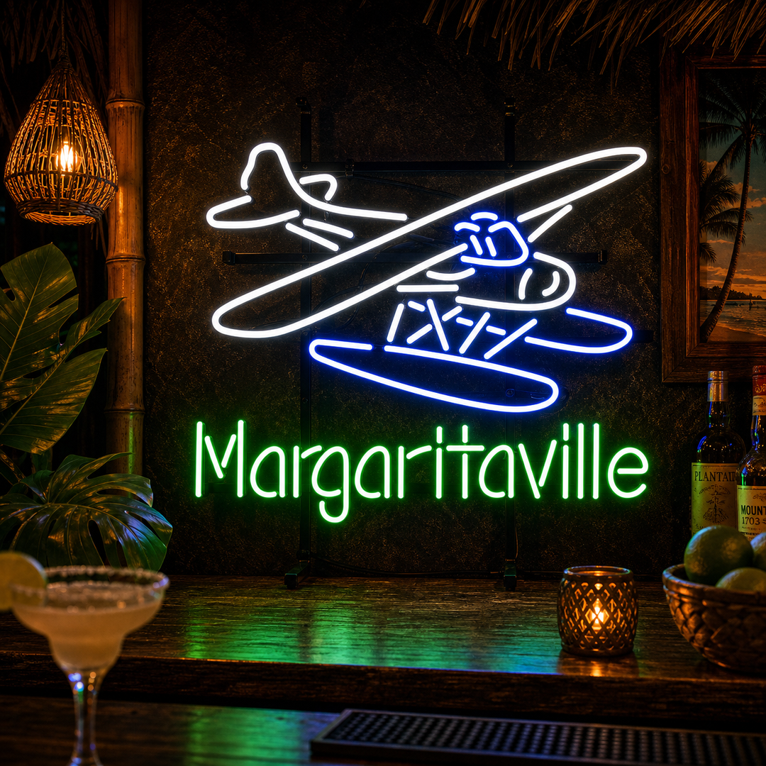 "Jimmy Buffett Margaritaville Airplane Beer" Enseigne Lumineuse en Néon