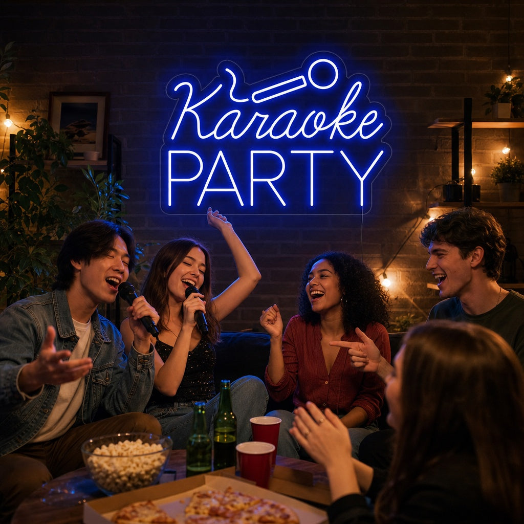 "Karaoke Party" Lumineuse en Néon