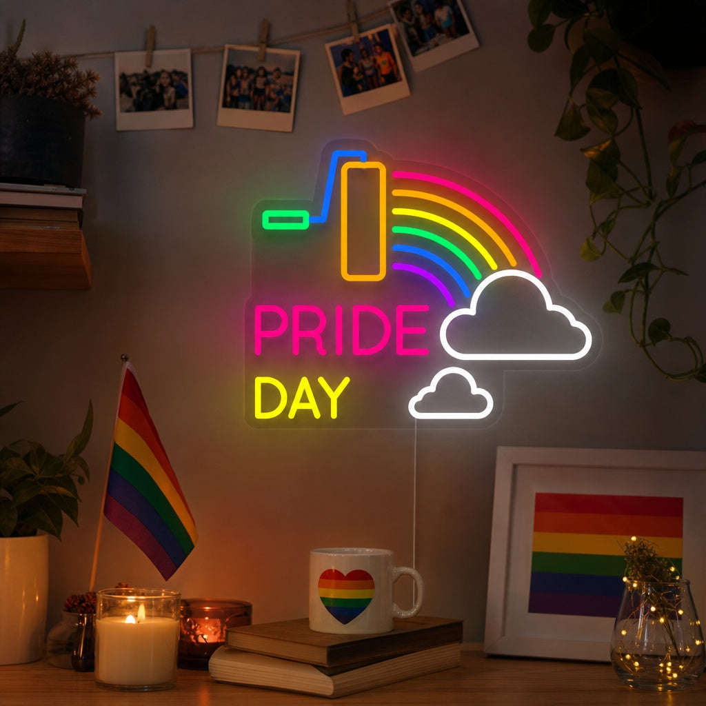 "LGBT, Pride Day, Arc-en-ciel" Lumineuse en Néon