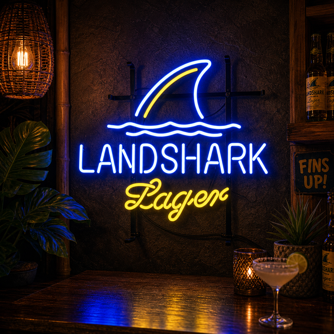 Landshark Lager Beer Enseigne Lumineuse en Néon