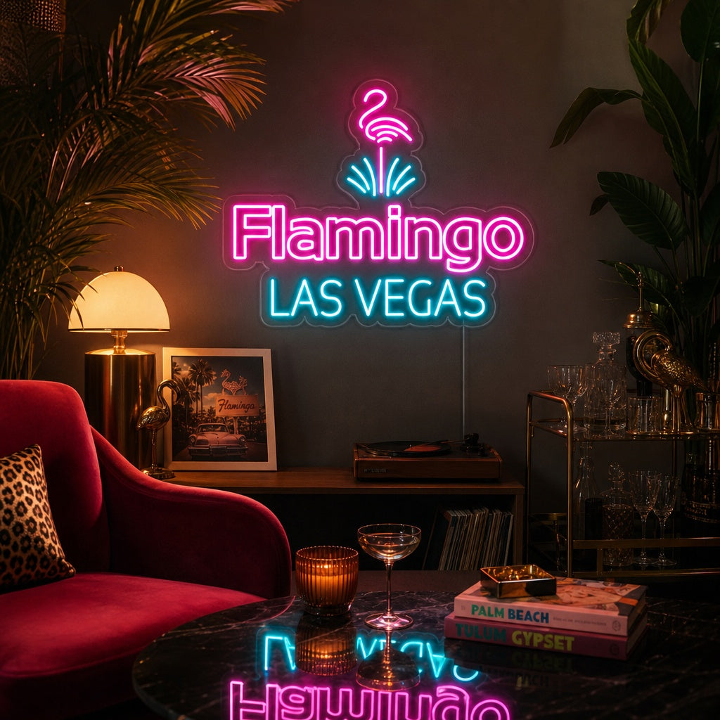 "Flamingo Las Vegas" Enseigne Lumineuse en Néon
