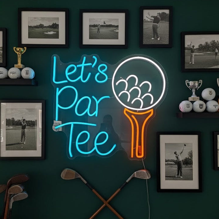 "Lets Par Tee Sport Du Golf" Enseigne Lumineuse en Néon