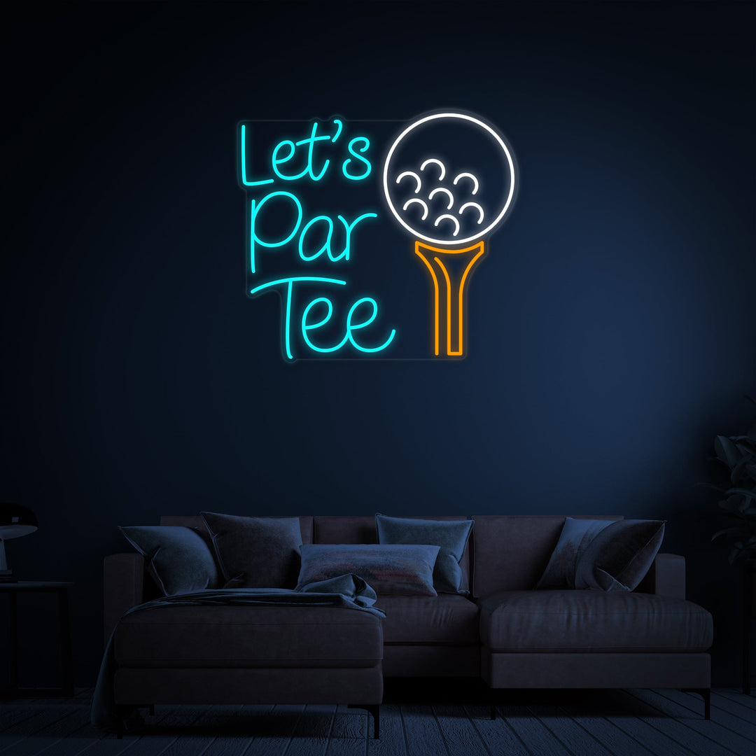 "Lets Par Tee Sport Du Golf" Enseigne Lumineuse en Néon