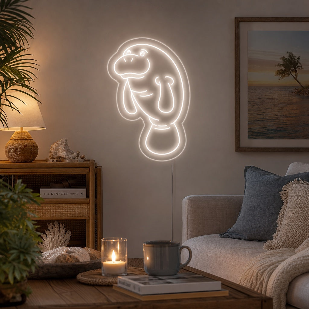 "Lamantin" Enseigne Lumineuse en Néon