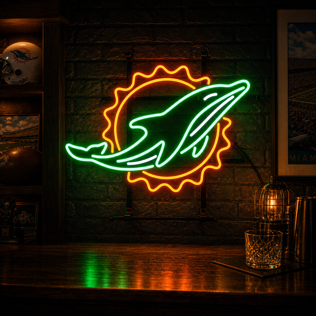 Miami Dolphin Beer Enseigne Lumineuse en Néon