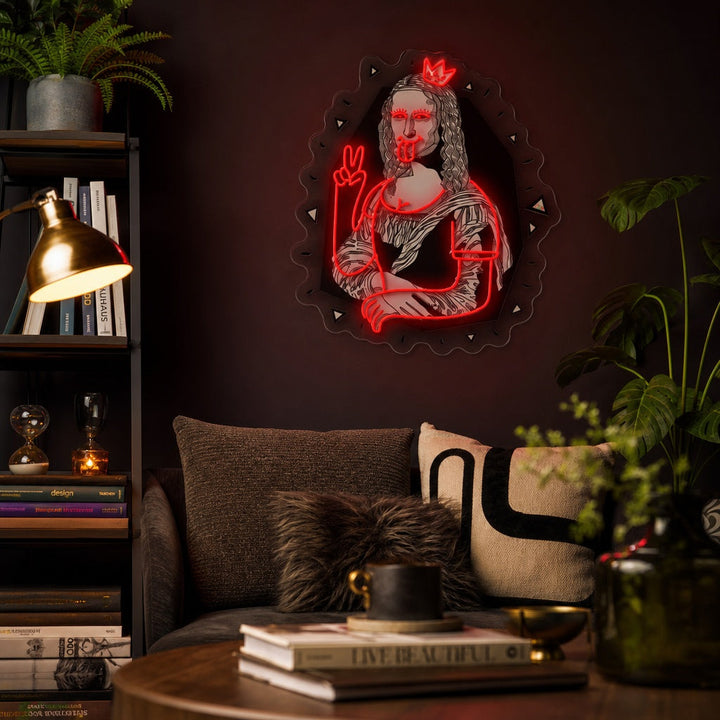 "Mona art" Enseigne néon LED imprimée UV