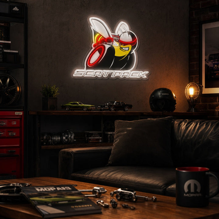 "Mopar" Enseigne néon LED imprimée UV
