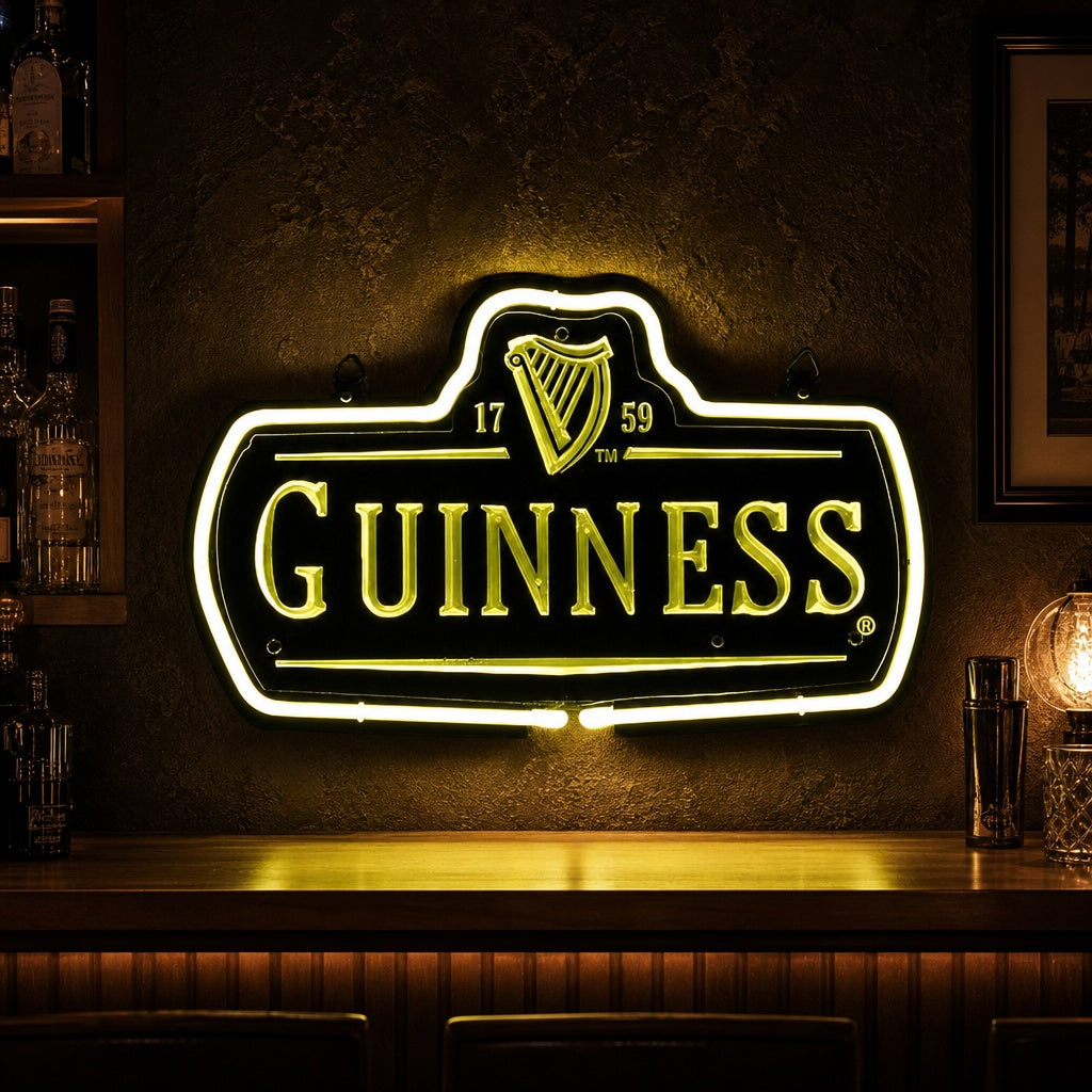 New Guinness 1759 Logo Beer Enseigne Lumineuse en Néon